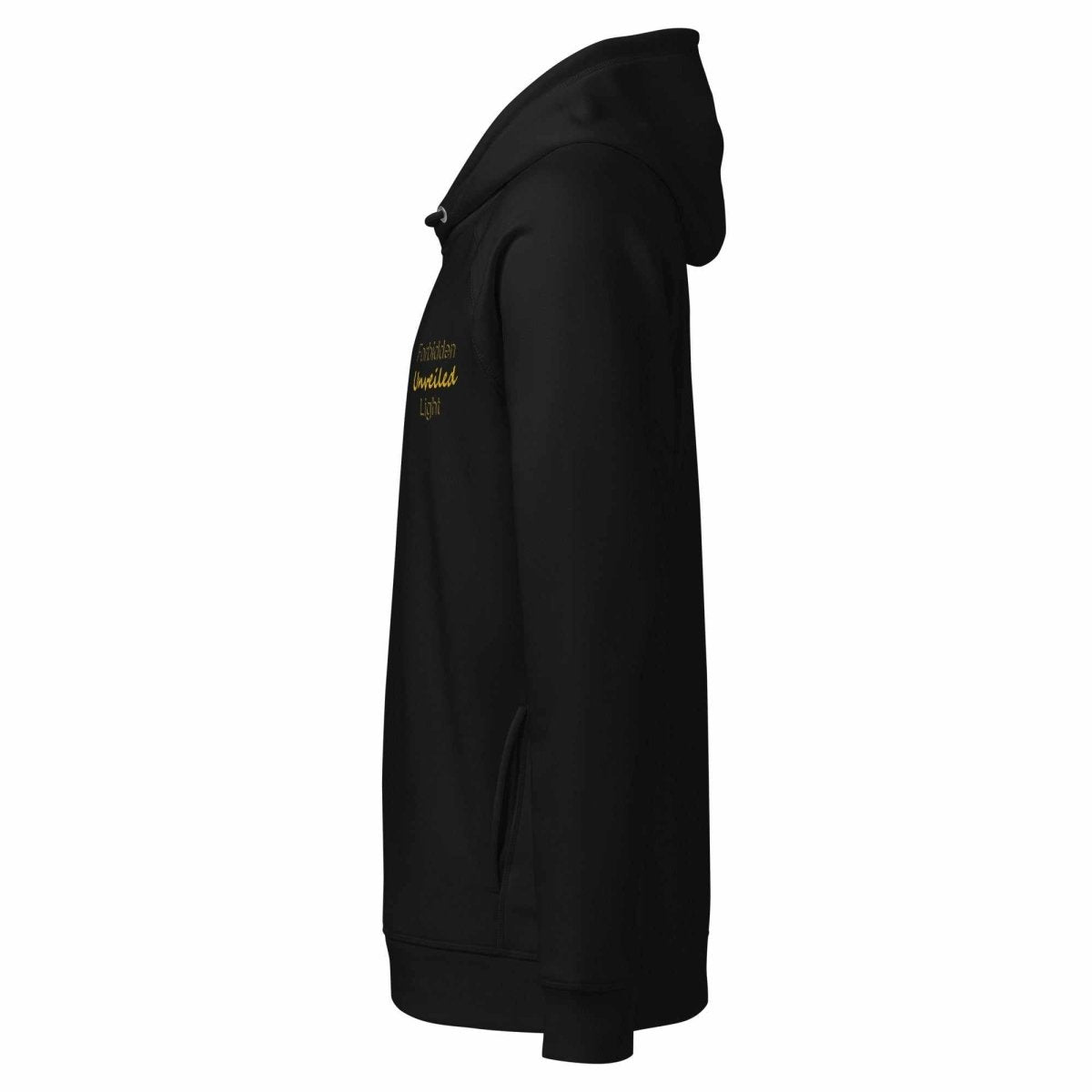 Forbidden Light Unveiled – Black & Gold Edition Unisex organic side pocket hoodie - DOLCE COUTURE - NeuroShop