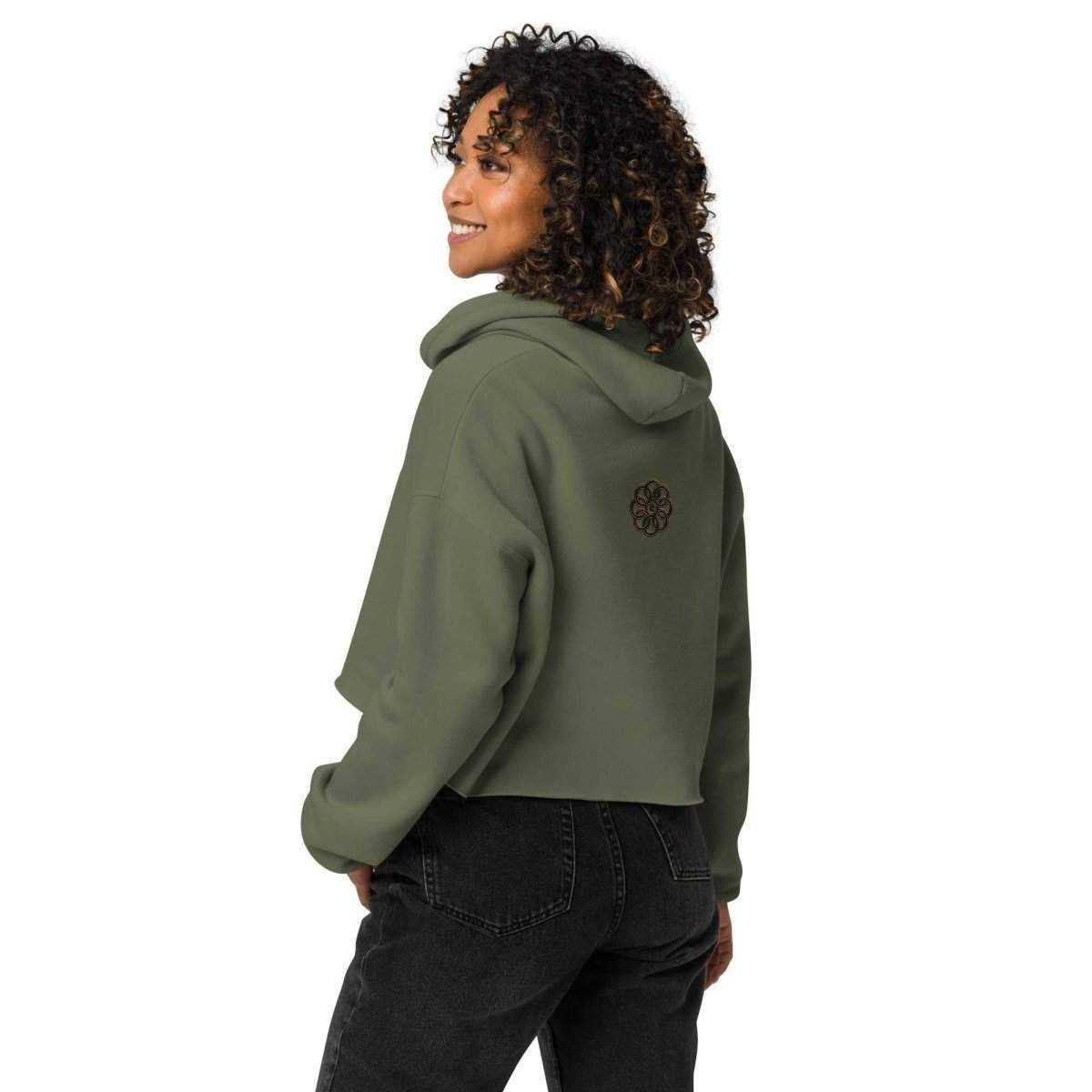 Forbidden Light Unveiled Cropped Hoodie – Black & Gold Edition - DOLCE COUTURE - NeuroShop