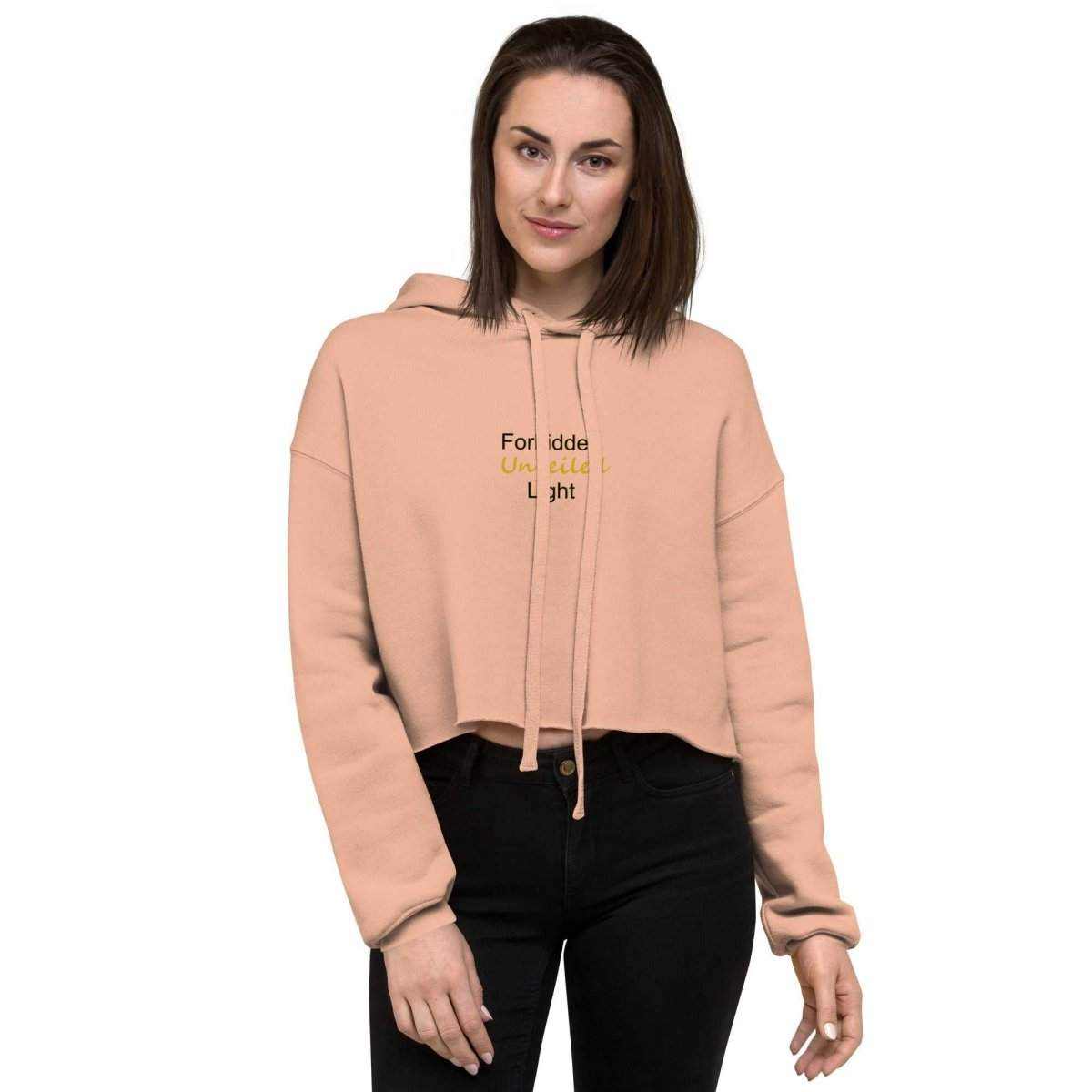 Forbidden Light Unveiled Cropped Hoodie – Black & Gold Edition - DOLCE COUTURE - NeuroShop