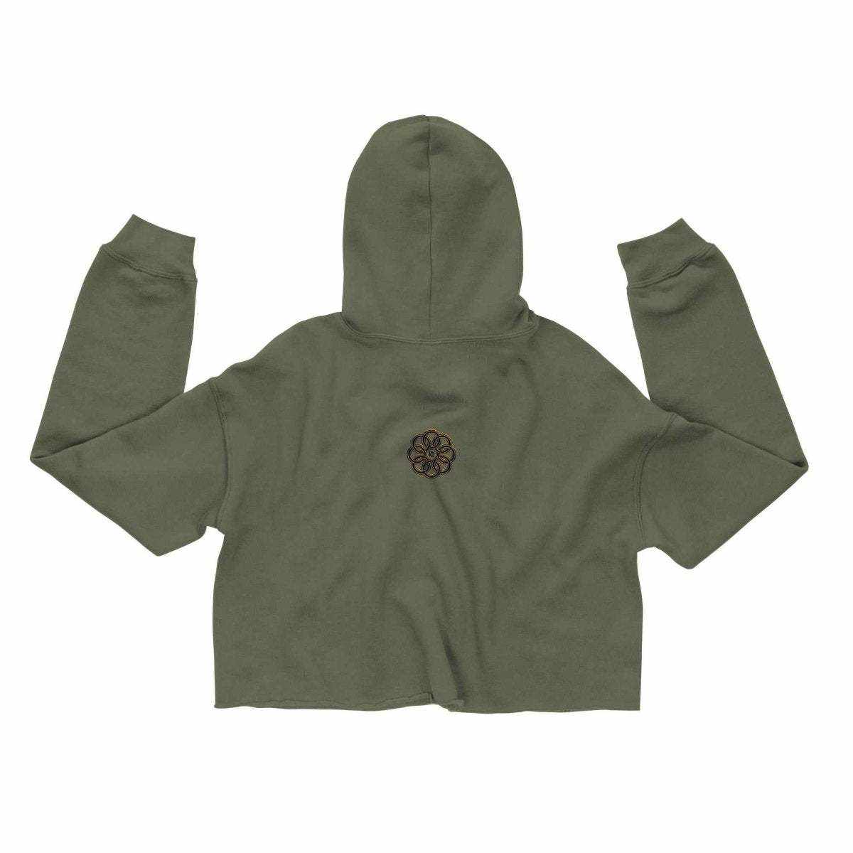 Forbidden Light Unveiled Cropped Hoodie – Black & Gold Edition - DOLCE COUTURE - NeuroShop